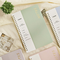 Carnet de notes A5 personnalisable avec logo, couleur Morandi, reliure spirale anglaise, ligné, haute qualité, 68 feuilles, couleur macaron