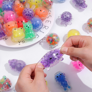 Juguete Sensorial Antiestrés de TPR con Forma de Animal, Relleno de Perlas Mochi, para Niños, Regalo Promocional Novedoso, Pelota de Dinosaurio - Product Image 4
