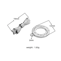 Connecteur unique gravé en gros personnalisé fermoir rond pendentif collier de perles bracelet fermoirs en argent sterling 925 pour bijoux