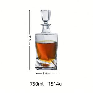Vente en gros usine : Ensemble élégant de carafes à liqueur en verre de cristal, bouteille à liqueur, carafe à vin et carafe à whisky avec bouchon en verre - Product Image 3