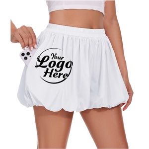 <b>Mini</b> <b>Skirt</b> Bubble Summer Loose Fit Workout Balloon Comfy Shorts Casual <b>Ruffle</b> Dresses Natural Waist Denim Eco-Friendly - Product Image 3