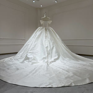 Robe de mariée princesse sans bretelles Xx55 Sation, épaules dénudées, dos lacé, robe de bal avec broderie Jancember - Product Image 6