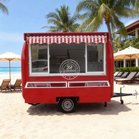 ZZKNOWN Nouveau Design Concession Alimentaire Remorque Hot Dog Nourriture Chariot Mobile Bar Chariot Café Caravane Mini Food Truck