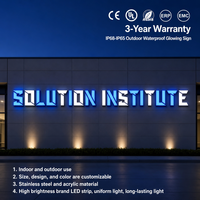 Enseigne lumineuse LED 3D pour extérieur, lettres en relief, signalétique personnalisée pour porte d'institut