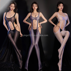 Calze a Rete Sexy da Donna <span class=keywords><strong>con</strong></span> Bretelle, Trasparenti, Aperte, Monopezzo, Sottili e Intrecciate - Product Image 2