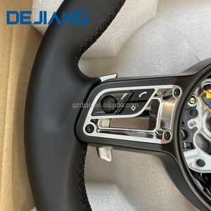 Volante de Cuero para Porsche 991 911 992 Cayenne 958 718 Boxster Cayman <span class=keywords><strong>Macan</strong></span> 996 Taycan Carrera 987, Actualización de Modelo Antiguo a Nuevo - Product Image 3