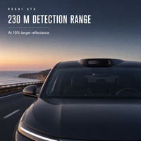 HESAI ATX LiDAR hybride de qualité automobile à semi-conducteurs, détection 230m, 3,8M points/s, 10Hz, montage intégré, véhicule de tourisme L2+