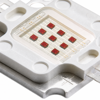 Sumber Cahaya LED Merah Chip-on-Board 620-630nm 650-660nm 100W 20-24V 4200mA Komponen Emitor Substrat Tembaga Merah