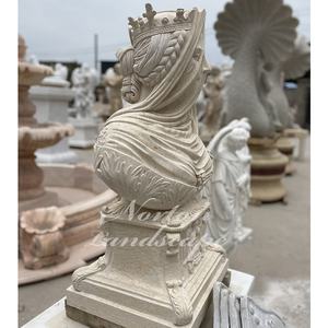 Busto de Mármol Griego Antiguo <span class=keywords><strong>en</strong></span> Oferta, <span class=keywords><strong>Escultura</strong></span> de Busto de Dama Velada <span class=keywords><strong>con</strong></span> Pedestal - Product Image 4