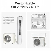 Climatiseur mural de luxe à compresseur T3 DC Inverter R-410A, 9000 12000 18000 24000 36000 BTU, pour refroidissement et chauffage