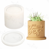 Nicole Handgemaakte Moederdag Beton Cement Bloempot Vaas Planter Vetplanten Pen Houder Siliconen Mal