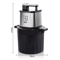 RAF R.7731 Mesin Pengolah Makanan Portabel untuk Dapur Rumah Tangga, Stainless Steel, Listrik, Kapasitas 8L