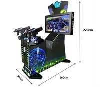 Simulateur de tir à monnayeur 42 pouces pour 2 joueurs, machine de jeu de tir en plastique avec garantie 1 an pour centres de jeux intérieurs