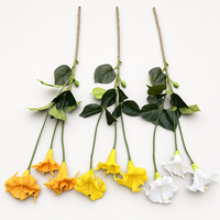 Fleurs artificielles suspendues en forme de trompette, arrangement floral à 3 têtes pour la décoration de mariage, Noël, la Saint-Valentin, Thanksgiving et Pâques