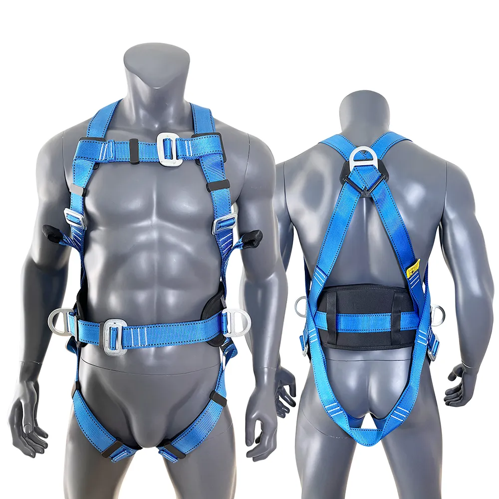 Full Body Safety Belt 5 Points Safety Harness With Polyester Webbing For Fall Protection,Construction Lineman Safety Belt