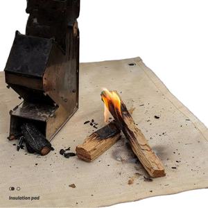 Couverture ignifuge extérieure en fibre de verre 80x80cm, tapis isolant thermique et retardateur de flamme pour pique-nique, barbecue, camping et utilisation au feu - Product Image 3