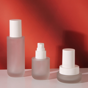 Lot Disponible Matériau d'Emballage Kit de Soins de la Peau Flacon Vide en Verre Givré pour Essence, Lotion, Spray, Crème Visage Logo Imprimable - Product Image 5