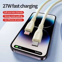 Kabel pengisian daya Cepat PD Tipe C ke mfi, kustomisasi 1m/2m/3m 20w USB C ke mfi untuk iphone