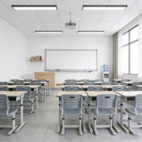 Bureau d'école moderne Shanfeng à hauteur réglable en métal, mobilier scolaire, table et chaise pour bibliothèque