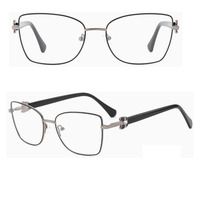 Gafas de Metal con Laminación de Diamantes para Mujer, Modelo MQ5529A, Moda 2026, Venta al Por Mayor, Logotipo Personalizado, Monturas Ópticas