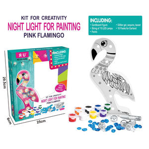 DIY 3D Puzzle Farbiges Einhorn Flamingo Fee Lama Handgemachtes Graffiti Kinder-Dekoratives Nachtlicht zum Bemalen Geschenke - Product Image 4