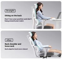 Chaise de bureau ergonomique inclinable Yazhi, chaise de jeu confortable pour la maison avec maille et mousse pour des longues sessions sans fatigue