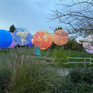 Công viên thương mại triển lãm trang trí khổng lồ LED chiếu sáng <span class=keywords><strong>Saturn</strong></span> năng lượng mặt trời hệ thống <span class=keywords><strong>Inflatable</strong></span> chín hành tinh mô hình bóng để bán - Product Image 3