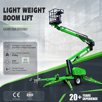 Leichtgewichtige Mini-Anhänger-Arbeitsbühne 12-16m, Teleskop-Gelenk-Hubarbeitsbühne, Spider Lift, Anhänger-Teleskopbühne