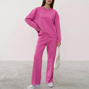 Autunno inverno nuovo <span class=keywords><strong>abbigliamento</strong></span> <span class=keywords><strong>donna</strong></span> lavorato a maglia maglione in peluche Set due pezzi lavorato a maglia - Product Image 6