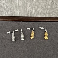 Boucles d'oreilles pendantes en argent 925 en forme d'arachide, accessoires haut de gamme pour cadeau de fêtes