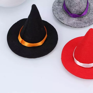 Personnalisé Halloween Mini Feutre Sorcière Chapeau Ornement Fête Nouveautés <span class=keywords><strong>Bouteille</strong></span> <span class=keywords><strong>De</strong></span> Vin Faveur Cadeau Décorations - Product Image 5