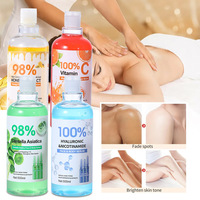 Prix Usine 500ml Sérum Hydratant Visage & Corps à l'Arbutine, Niacinamide et Vitamine C, Sérum Éclaircissant AHA Tomate Curcuma, Essence Cutanée