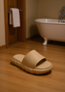 Sandales EVA pour femmes, style nuage, à bout ouvert, ultra douces, pantoufles d'été pour la maison, taille 28, jaune - Product Image 2