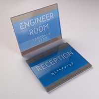 Panneaux en acrylique transparent personnalisé ADA en braille Panneaux personnalisés pour portes et chambres de bureau avec plaques en braille