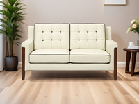 Sofá en Forma de L de Cuero Genuino de Alta Calidad, Personalizado, Directo de Fábrica, para Villa, 2 Plazas, Muebles para Hoteles, Oficinas y Recepción