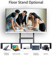 Tableau interactif intelligent Android à écran tactile LCD multi-langues 4K 65 pouces en verre trempé, prix d'usine OEM