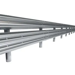 Professional Highways Guardrail Rails Hot Dipped Galvanized Surface Treatment Traffic Barriers For Roadways