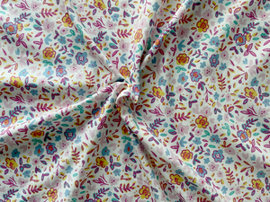 Tissu en maille 100 % coton biologique imprimé, respirant et écologique, à motifs floraux miniatures, idéal pour les robes, shorts et chemises tendance pour filles et garçons – Vente chaude - Product Image 3