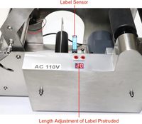 Étiqueteuse de bouteilles rondes Distributeur d'étiquettes semi-automatique