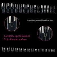 BQAN – Lot de 15 formes carrées pour ongles, double usage, pour extension rapide en polygel, moule plat pour French manucure, avec boîte