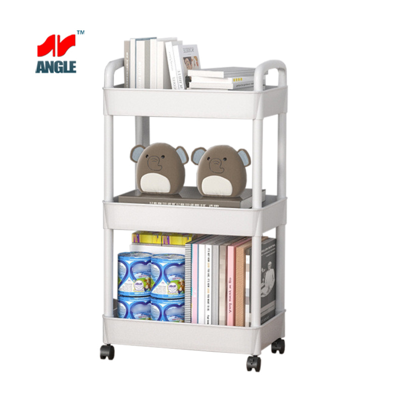 Durable White Plastic Movable Display Rack