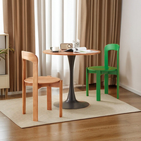 Chaises de restaurant commerciales en gros, mobilier de salon, chaise d'appoint de salle à manger en bois empilable à prix abordable
