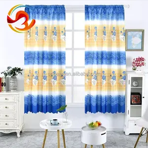 180X200CM Polyester Grommet Top Blackout Floral Printed Curtains Cheap Door Window Curtain for Living Room Home Decor