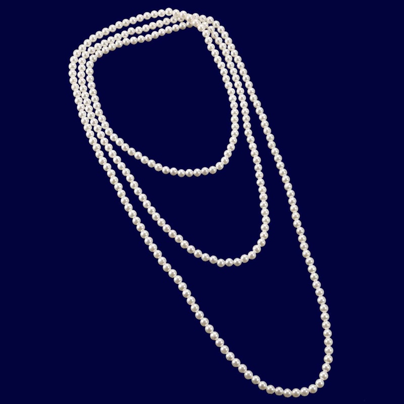 Acrylic Beaded Fabric Scarf Necklace Niche