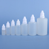 Botella de Plástico Vacía para Gotas para los Ojos de 3 ml, 5 ml, 10 ml, 15 ml, 20 ml, 30 ml, 50 ml, 100 ml, Botella de Medicina Líquida con Gotero y Tapa de Rosca