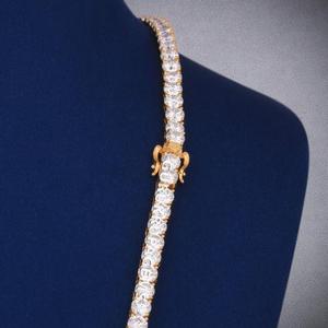 Grown Lab Created <b>Diamond</b> <b>Necklace</b> 925 Sterling <b>Silver</b> Luxury Chain for Wedding Gift - Product Image 4