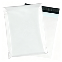 Sac à colis blanc en LDPE, enveloppe d'expédition en plastique opaque auto-adhésive résistante aux déchirures pour vêtements, vente au détail, e-commerce