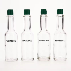 Mini bouteille en verre <span class=keywords><strong>de</strong></span> 50 ml, 100 ml, 150 ml, bouteille <span class=keywords><strong>de</strong></span> sauce piquante, sauce chili, sauce tomate, bouteilles en verre avec bouchon à vis - Product Image 1