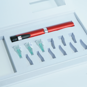 Caja de Cartón Rígido Personalizada con Inserto Troquelado para Kit de Dispositivos Tipo Bolígrafo |   Compartimentos Personalizados - Product Image 1