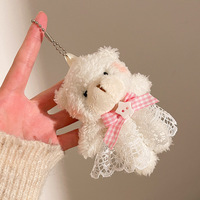 Pendentif créatif en peluche petit ours mignon, breloque de sac, accessoire porte-clés